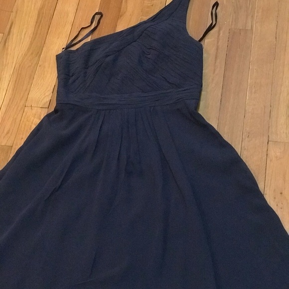 Ann Taylor, one shoulder  chiffon dress - Picture 1 of 6